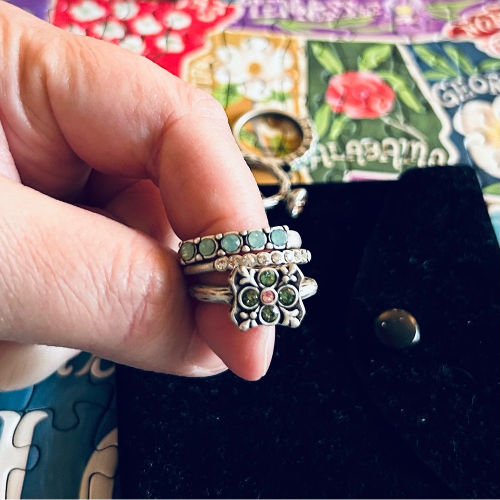Set of Silver Stacking Rings - Picture 5 of 5